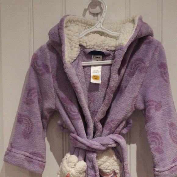 2/$20 🏷 Pekkle Size 2/3 Plush Housecoat Unicorn Accents - Picture 2 of 3